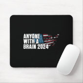 Mit einem Brain 2024 Spaß T-Shirt Mousepad (Mit Mouse)