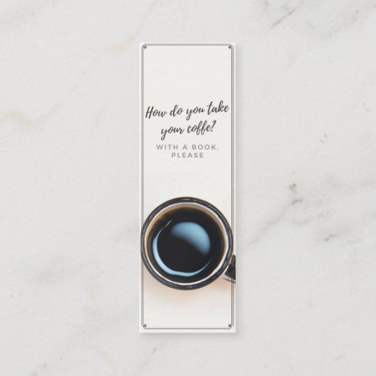 Mit einem Buch-Lesezeichen Mini Visitenkarte (Vorderseite)