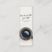 Mit einem Buch-Lesezeichen Mini Visitenkarte (Rückseite)