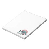 Mit einem Buch und einer Katze aufgerollt - Gemütl Notizblock (Rotiert)