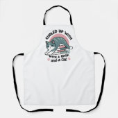 Mit einem Buch und einer Katze aufgerollt - Gemütl Schürze (Vorderseite)