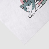 Mit einem Buch und einer Katze aufgerollt - Gemütl Seidenpapier (Ausschnitt)