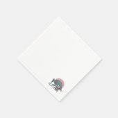 Mit einem Buch und einer Katze aufgerollt - Gemütl Serviette (Ecke)