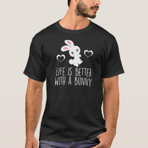 mit einem BUNNY Kaninchen Bunnies Hausbesitzer Gra T-Shirt