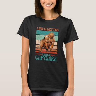 Mit einem Capybara Fitness Bodybuilder T-Shirt