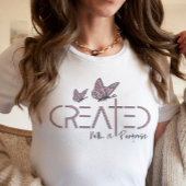 Mit einem Christlichen Zitat-Schmetterling erstell T-Shirt