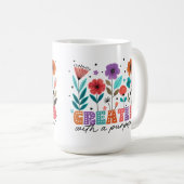 Mit einem Christlichen zweckorientierten Blumenmus Kaffeetasse (VorderseiteRechts)