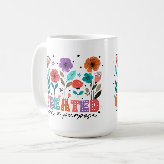 Mit einem Christlichen zweckorientierten Blumenmus Kaffeetasse (Vorderseite Links)