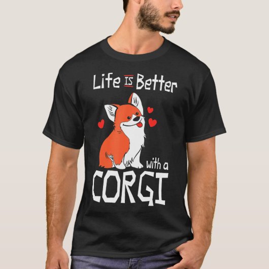 Mit einem Corgi Hund Corgi T-Shirt (Vorderseite)