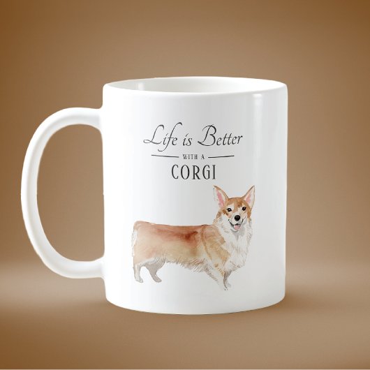 Mit einem Corgi ist das Leben besser Kaffeetasse