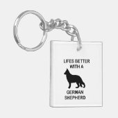 Mit einem deutschen Hirten ist das Leben besser Schlüsselanhänger (Vorderseite links)
