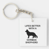 Mit einem deutschen Hirten ist das Leben besser Schlüsselanhänger (Vorderseite)