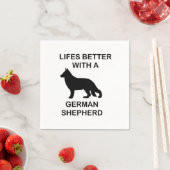 Mit einem deutschen Hirten ist das Leben besser Serviette (Beispiel)