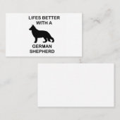Mit einem deutschen Hirten ist das Leben besser Visitenkarte (Vorne/Hinten)