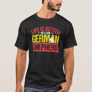 Mit einem deutschen Schäferhund - T-Shirt - Hund i