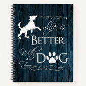 Mit einem Dog-Notebook ist das Leben besser - Blau Notizblock (Vorderseite)