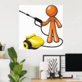 Mit einem Druckwäscher Poster (Heimbüro)
