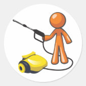 Mit einem Druckwäscher Runder Aufkleber (Vorderseite)