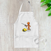 Mit einem Druckwäscher Schürze