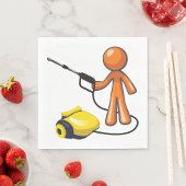 Mit einem Druckwäscher Serviette