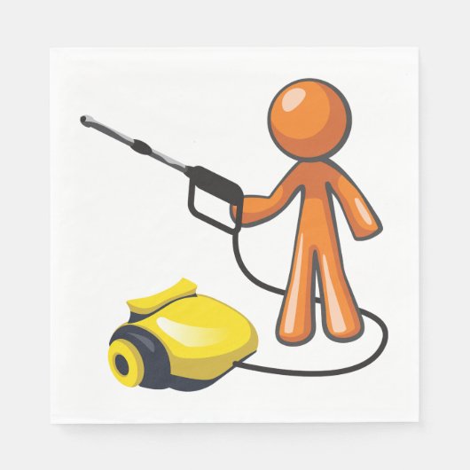 Mit einem Druckwäscher Serviette (Vorderseite)