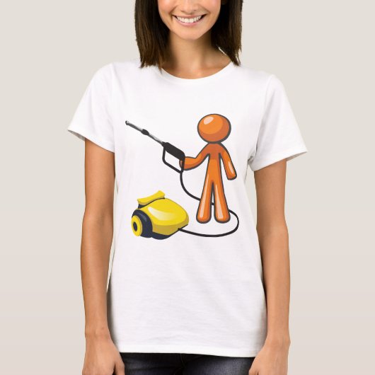 Mit einem Druckwäscher T-Shirt (Vorderseite)