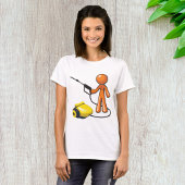 Mit einem Druckwäscher T-Shirt