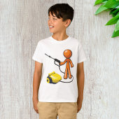 Mit einem Druckwäscher T-Shirt