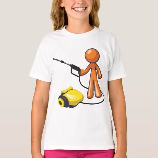 Mit einem Druckwäscher T-Shirt (Vorderseite)