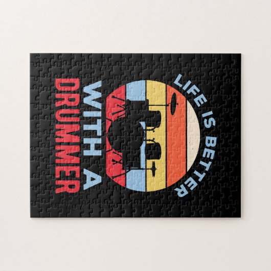 Mit einem Drummer ist das Leben besser Puzzle (Horizontal)