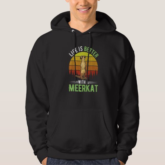 mit einem Erdmännchen Hoodie (Vorderseite)