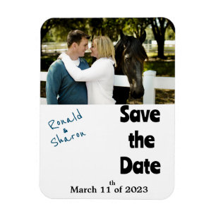 Mit einem Foto  Magnet