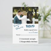 Mit einem Foto RSVP Karte (Stehend Vorderseite)