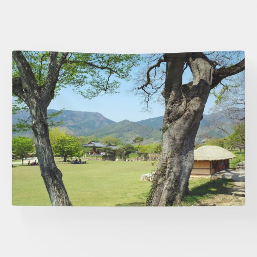 Mit einem Foto von Südkorea entworfen, bedruckt Banner (Horizontal)