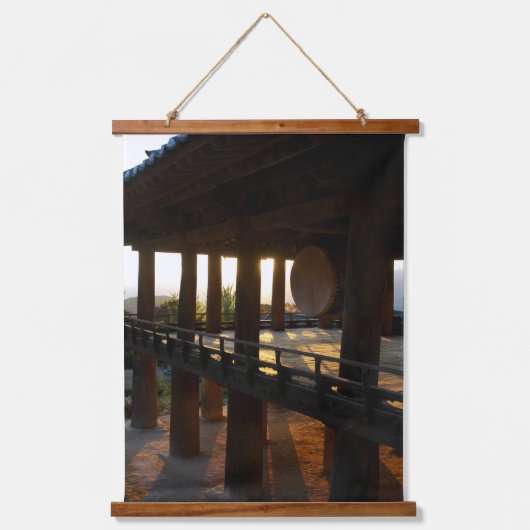 Mit einem Foto von Südkorea, Vertica Wandteppich Mit Holzrahmen (Vorderseite)