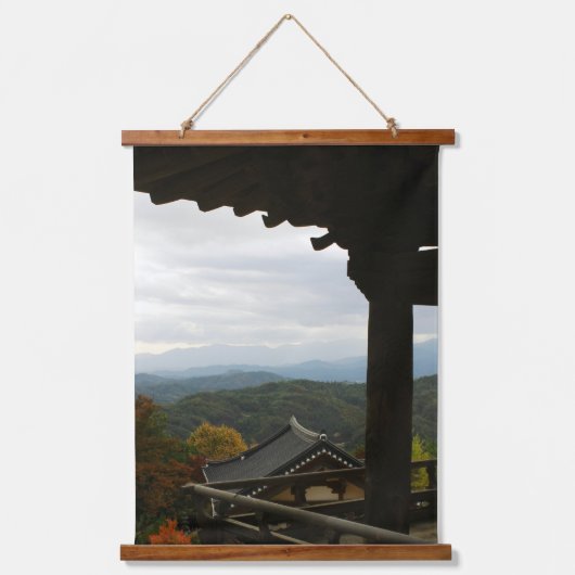 Mit einem Foto von Südkorea, Vertica Wandteppich Mit Holzrahmen (Vorderseite)