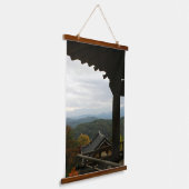 Mit einem Foto von Südkorea, Vertica Wandteppich Mit Holzrahmen (Gewinkelt)