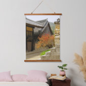 Mit einem Foto von Südkorea, Vertica Wandteppich Mit Holzrahmen (Schlafzimmer)