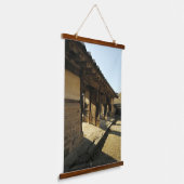 Mit einem Foto von Südkorea, Vertica Wandteppich Mit Holzrahmen (Gewinkelt)