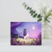 Mit einem Freund spazieren Postkarte (Stehend Vorderseite)