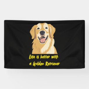 Mit einem Golden Retriever ist das Leben besser - Banner