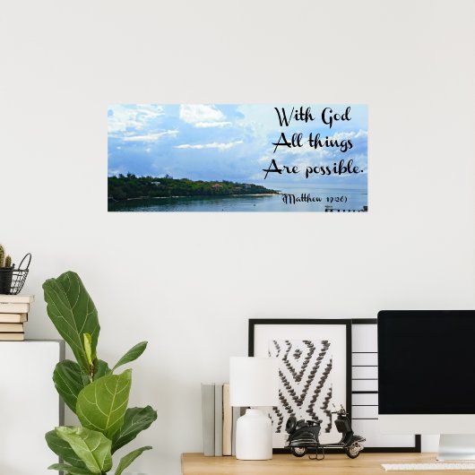 Mit einem Gott-Poster Poster (Heimbüro)