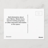 Mit einem guten Buch aufrollen Postkarte (Rückseite)