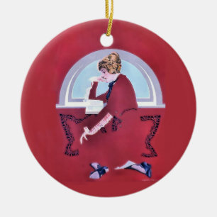 Mit einem guten Buch kuscheln Weihnachtsbaumanhäng Keramikornament