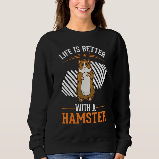 mit einem Hamsterrad Hamster Sweatshirt (Vorderseite)