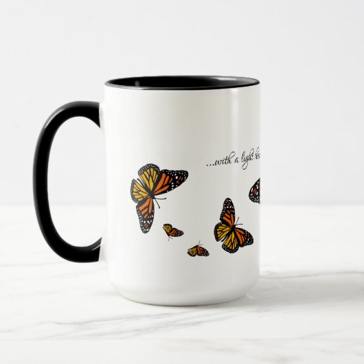 Mit einem hellen Herzen - Tasse (Links)