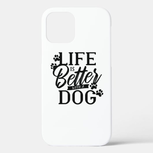 Mit einem Hund ist das Leben besser Case-Mate iPhone Hülle (Rückseite)