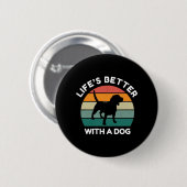 Mit einem Hund ist das Leben besser - Hund-Lover-D Button (Vorne & Hinten)