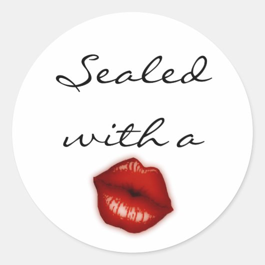 Mit einem Kissenaufkleber versiegelt Runder Aufkleber (Vorderseite)