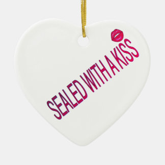 mit einem Kuss besiegelte Liebeszitate Keramik Ornament